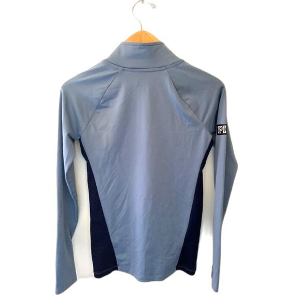 PINK Mid-Blue Navy Colorblock Performance 1/2 Zip LS Athletic Top Sz XS - Picture 3 of 10